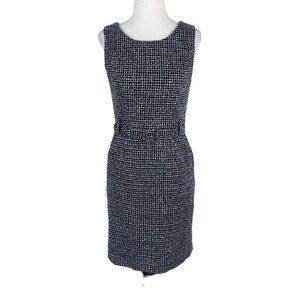 Banana Republic Black/White Belted Sleeveless Dress